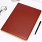 Customized Business Leather Notepad A4 File Organizer Portfolio Folder With Calculator