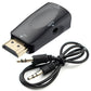 HDMI-compatible Male to VGA Female Adapter HD 1080P Audio Cable Converter For PC Laptop TV Box Computer Display Projector