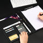 Customized Business Leather Notepad A4 File Organizer Portfolio Folder With Calculator