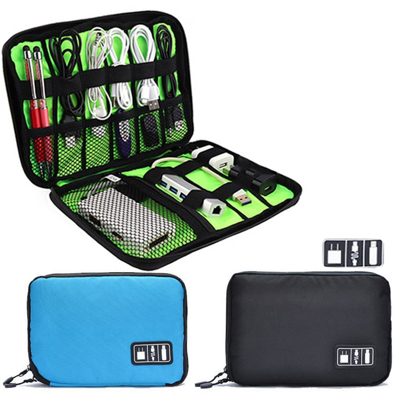 Tech Cable/USB Data Organizer Storage Travel Bag