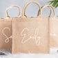 Personalized Signature Burlap Tote Bag