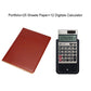 Customized Business Leather Notepad A4 File Organizer Portfolio Folder With Calculator